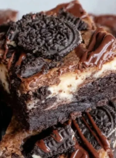 Delicious Brownie Bottom Bars with a rich chocolate layer