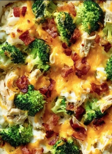 Creamy low carb chicken casserole served in a bowl