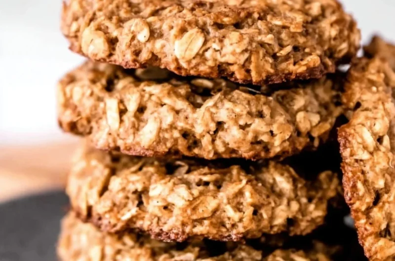 Delicious homemade protein oatmeal cookies with chocolate chips.