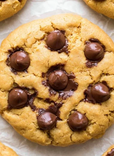 Delicious 4 ingredient protein cookies on a wooden table