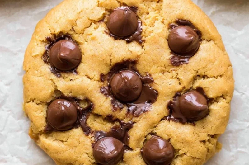 Delicious 4 ingredient protein cookies on a wooden table