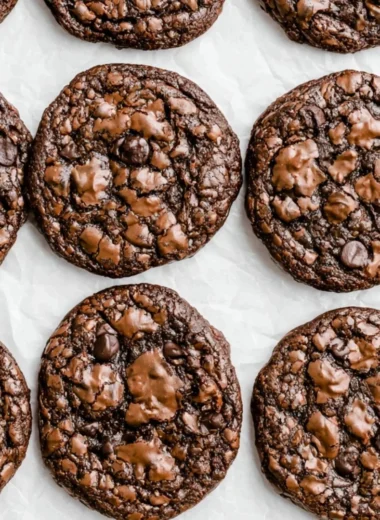 Freshly baked brownie mix cookies on a cooling rack