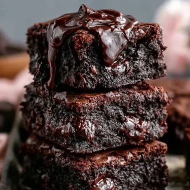 Chewy no sugar Greek yogurt brownies from Moana's Kitchen, a healthy dessert recipe.