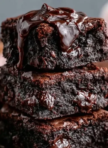 Chewy no sugar Greek yogurt brownies from Moana's Kitchen, a healthy dessert recipe.