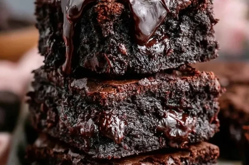 Chewy no sugar Greek yogurt brownies from Moana's Kitchen, a healthy dessert recipe.