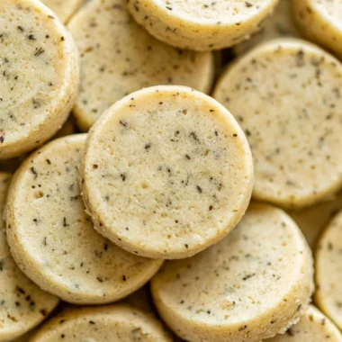 Delicious Earl Grey Shortbread Cookies with a hint of tea aroma