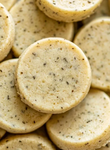 Delicious Earl Grey Shortbread Cookies with a hint of tea aroma