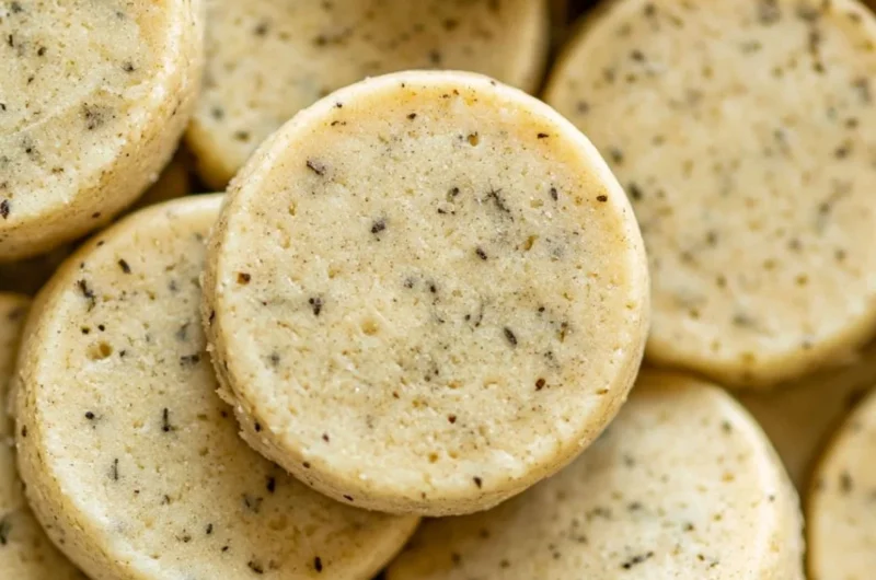 Delicious Earl Grey Shortbread Cookies with a hint of tea aroma