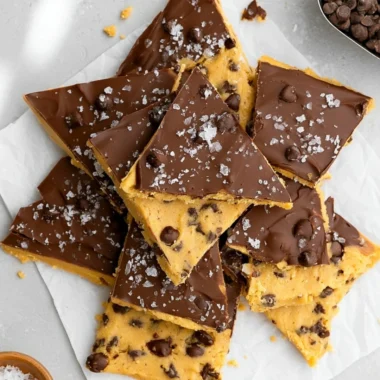 Healthy cookie dough bark made with nutritious ingredients