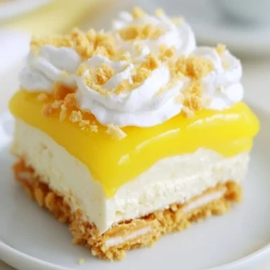 Heavenly Lemon Oreo Dessert with zesty lemon cream and Oreo crust