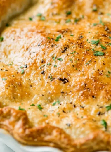 Delicious homemade chicken pot pie with flaky crust and savory filling