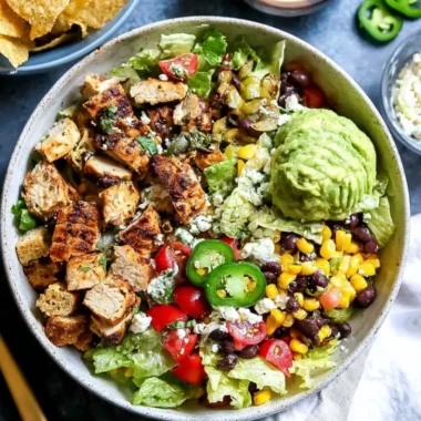 Colorful Santa Fe Salad with fresh vegetables and beans in a bowl.