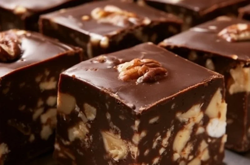 Delicious TOLL HOUSE® Famous Fudge with chocolate and nuts