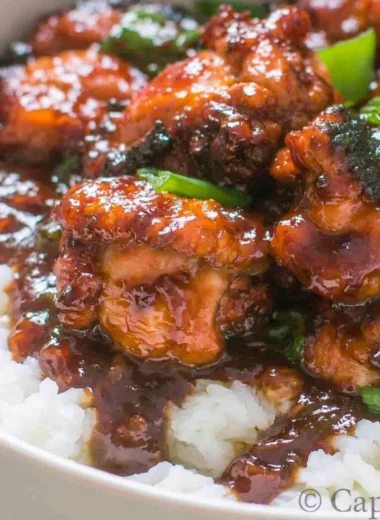 Easy 20-minute Mongolian chicken stir-fry served over rice