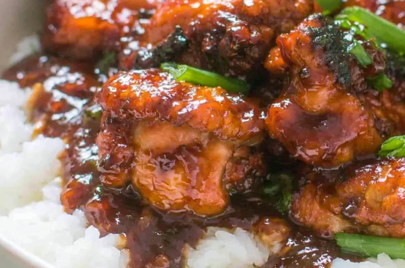 Easy 20-minute Mongolian chicken stir-fry served over rice
