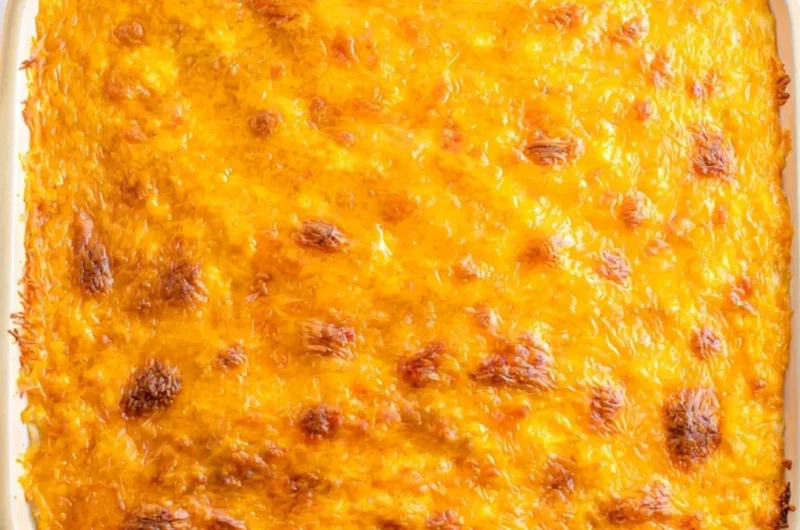 Delicious 5 ingredient easy Shepherd's Pie served in a baking dish