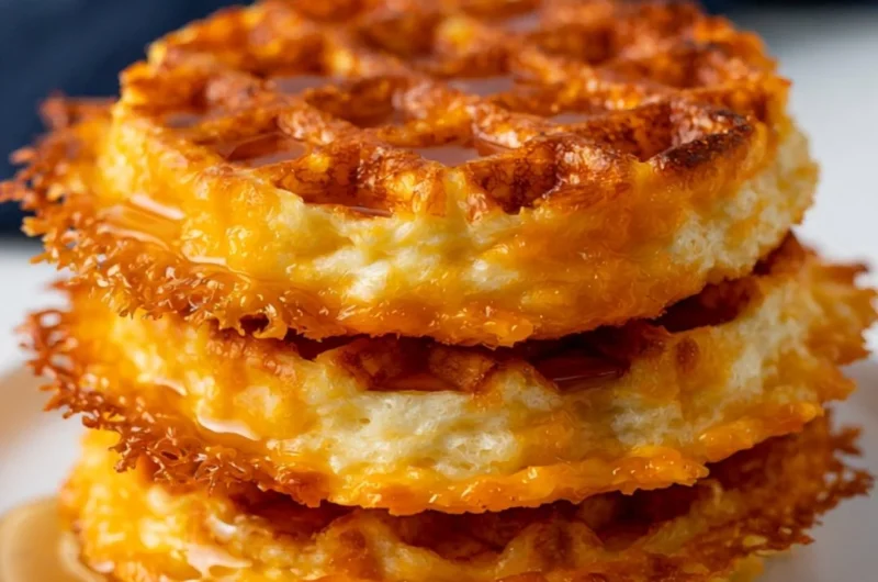 Delicious homemade chaffles served on a plate