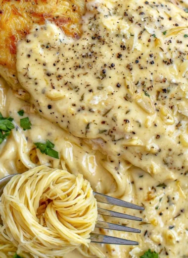 Crock Pot Angel Chicken recipe with creamy sauce and tender meat.