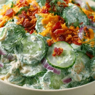 Delicious Cucumber Ranch Crack Salad with fresh ingredients and creamy dressing