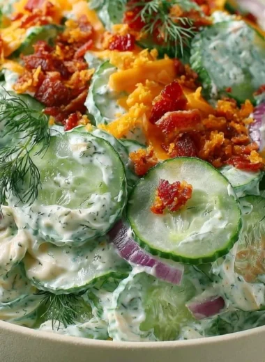 Delicious Cucumber Ranch Crack Salad with fresh ingredients and creamy dressing