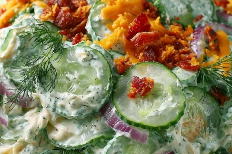 Delicious Cucumber Ranch Crack Salad with fresh ingredients and creamy dressing