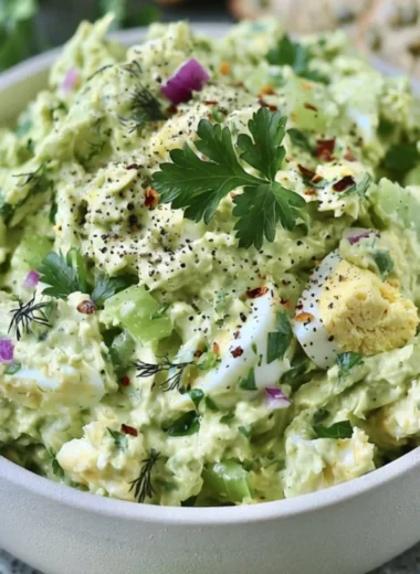 High protein avocado egg salad recipe without mayo