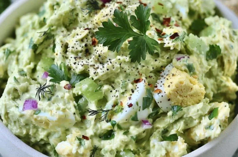 High protein avocado egg salad recipe without mayo