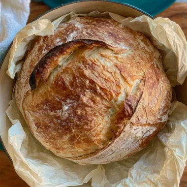 Homemade sourdough bread loaf with crispy crust and soft texture