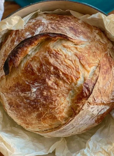 Homemade sourdough bread loaf with crispy crust and soft texture
