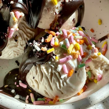 Viral cottage cheese ice cream served in a bowl with toppings