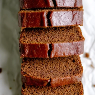 Classic gingerbread loaf cake, a delicious and moist holiday dessert