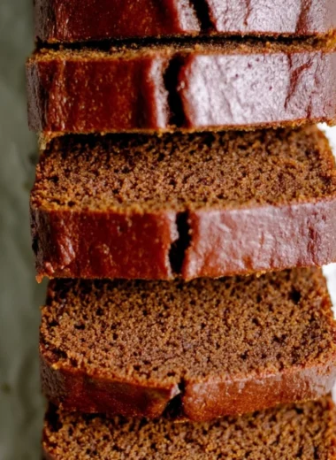 Classic gingerbread loaf cake, a delicious and moist holiday dessert