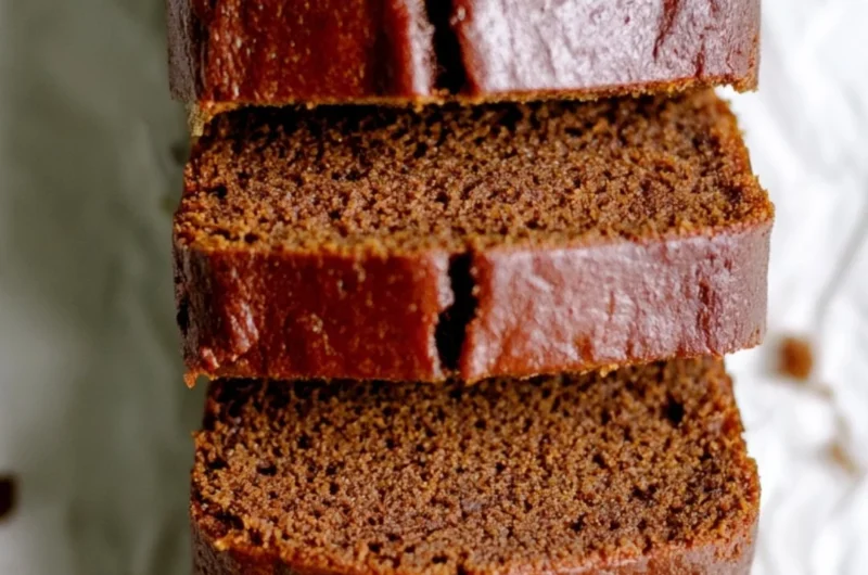 Classic gingerbread loaf cake, a delicious and moist holiday dessert